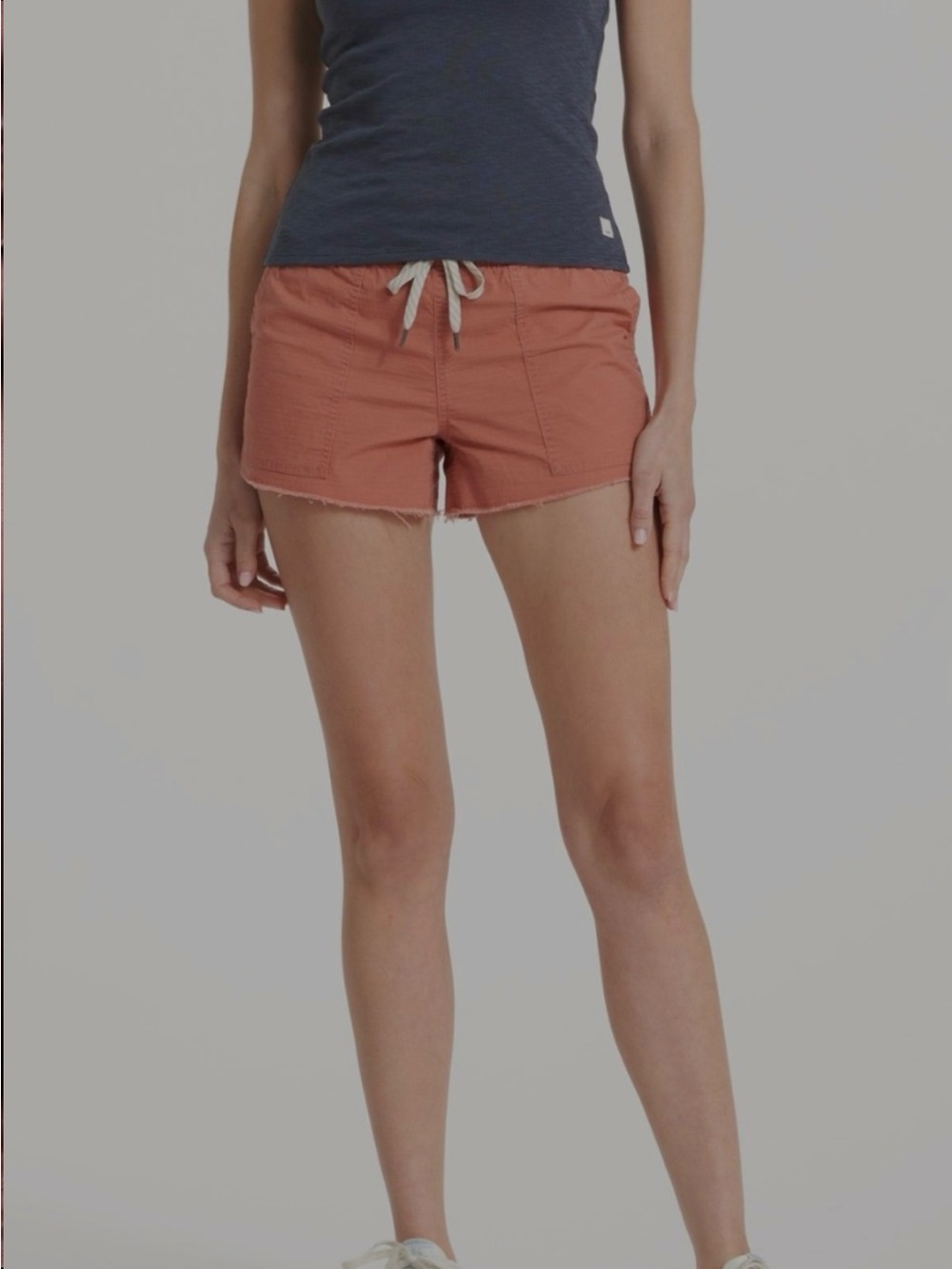 Vuori Vintage Ripstop Organic Cotton Sun Washed Orange Shorts Size XS - Picture 11 of 15